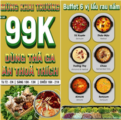 BUFFET LẨU CHAY RAU NẤM TƯƠI SẠCH TẠI CÔ BA SÀI GÒN - ĂN LÀNH, SỐNG KHỎE – CHỈ 99K